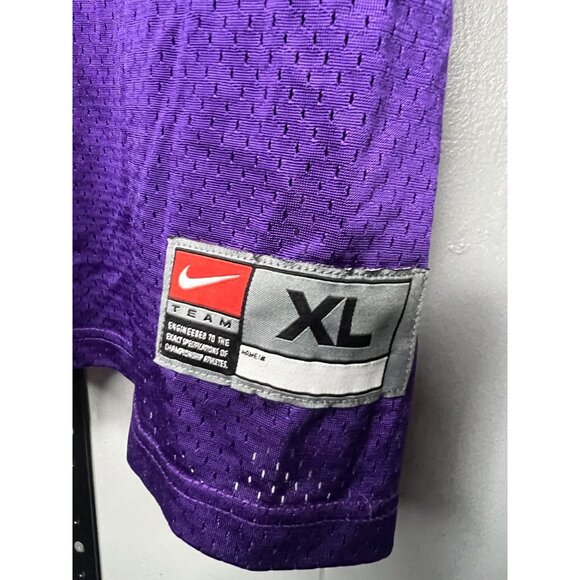 Vintage Nike Minnesota Vikings Purple Chris Carter Jersey 80 Size XL Made in USA - Picture 5 of 5